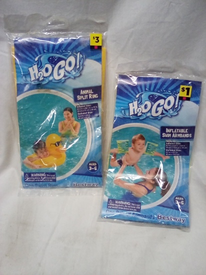 Lot of Arm Floaties and Swim Ring for Ages 0-3