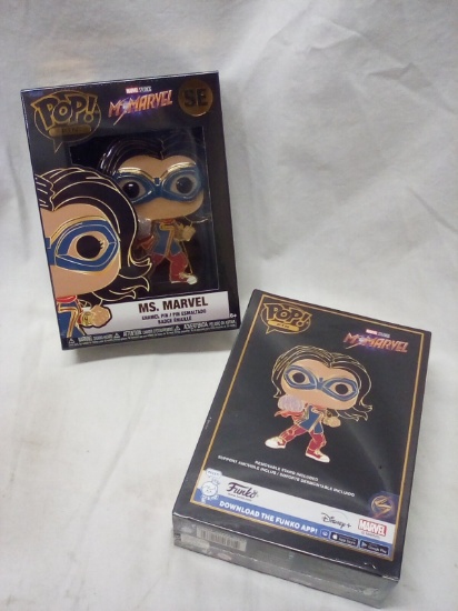Pair of Funko Disney+ Marvel POP! Ms. Marvel Pins w/ Removable Stands