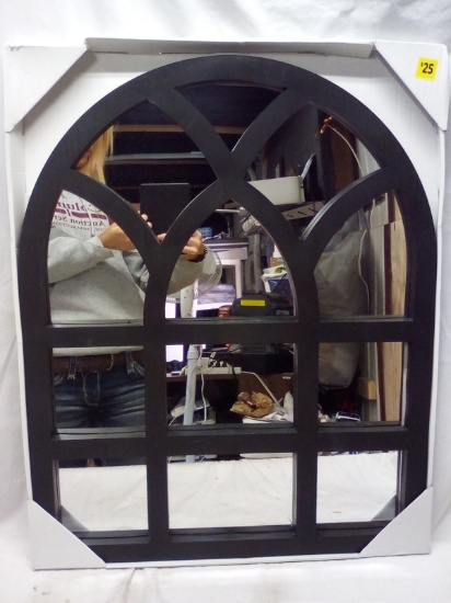 Old East Main 26"Tx21"W Black Decorative Mirror