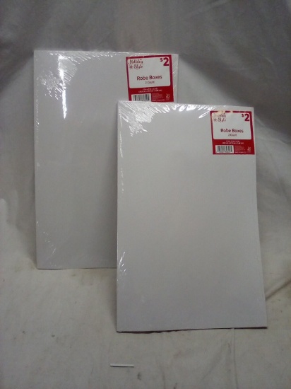 2 Dual Packs of 17"x11"x2.3" Robe/Clothing Boxes
