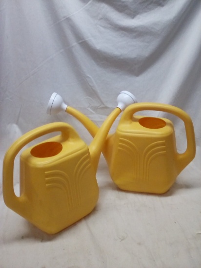 Pair of Yellow 2 Gallon Watering Jugs