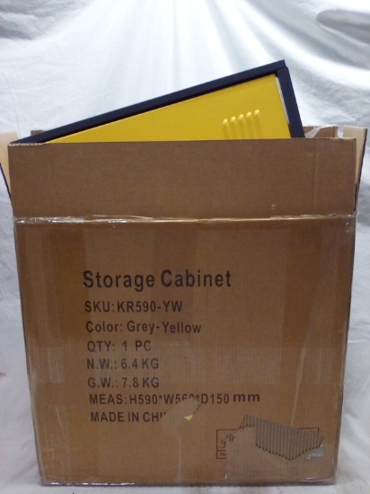 Grey/Yellow Storage Cabinet- #KR590-YW