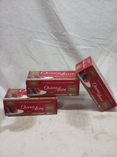 3 Cases of 10 Queen Anne Milk Chocolate Cordial Cherries