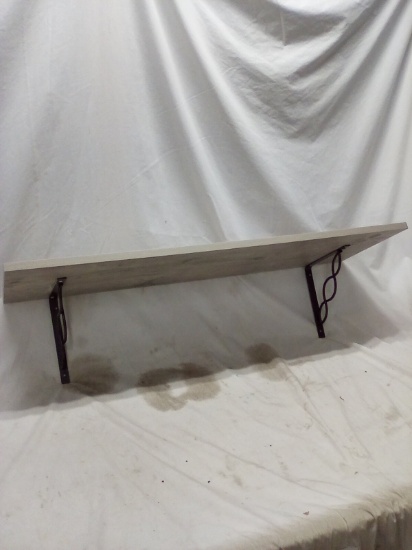 36"L Decorative Grey Washed Wood Style Floating Shelf