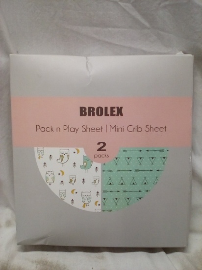 Brolex 2 Pack of Pack n Play Sheet/ Mini Crib Sheet