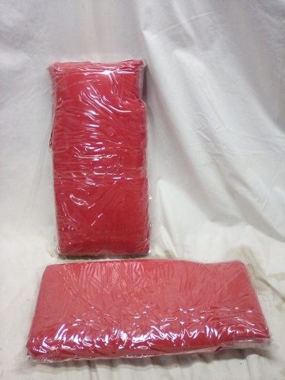 Pair of Red Pillow Seat Cushions