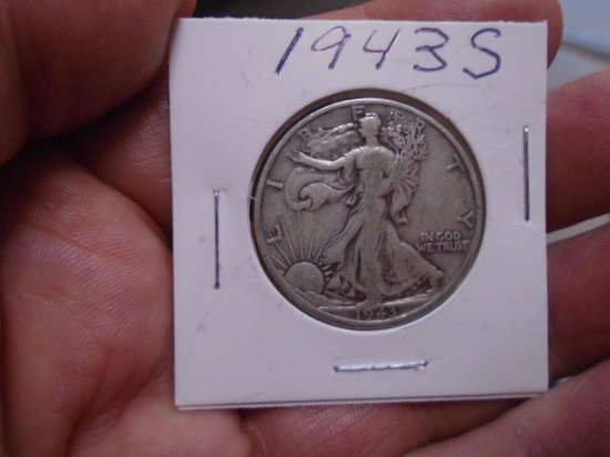 1943 S Mint Silver Walking Liberty Half Dollar