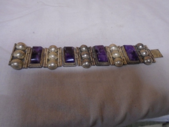 Vintage Mexican Silver Ladies Cuff Bracelet