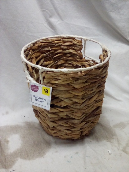 Perfect Harvest 9.5"T Woven Style Decorative Basket