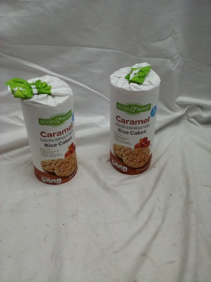 Qty. 2 Packs of Good & Smart Caramel Rice Cakes 5.43 Oz Packs