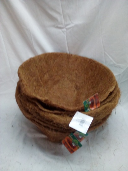 Round coco planter liners 16inch quantity 6