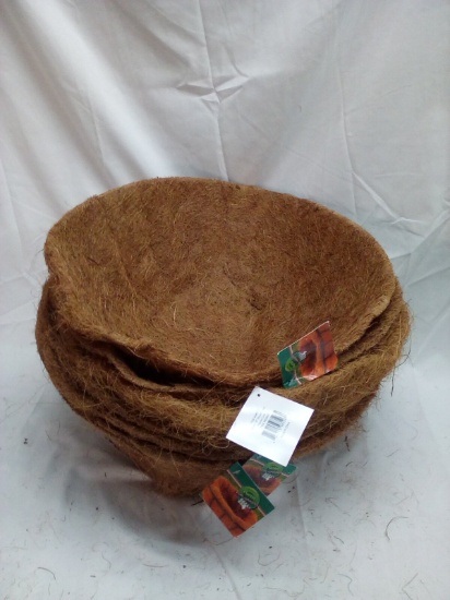 Round coco planter liners 16inch quantity 6