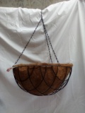 Hanging metal basket 16inch W/coco liner planter