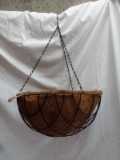 Hanging metal basket 16inch W/coco liner planter