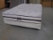 Queen Size Bed Complete w/ Simmons Recharge No-Flip Matress & Metal Frame