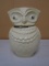 Vintage White Owl Cookie Jar