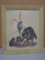Vintage Raccoons & Corn Harry E Antis Framed Print