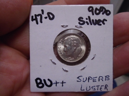 1947 D Mint Silver Rosevelt Dime