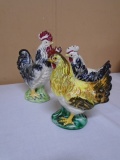 3pc Group of Vintage Ceramic Chickens