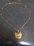 16in Goldtone Necklace w/ Yorkie Charm