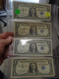 Group of (4) 1957 One Dollar Silver Certificates
