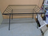 Vintage Glass Top Iron Table