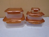 5pc group of Lock&Lock Copper Storage Containers