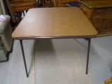 Brown Padded Top Folding Card Table