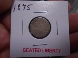 1875 Seated Liberty Dime