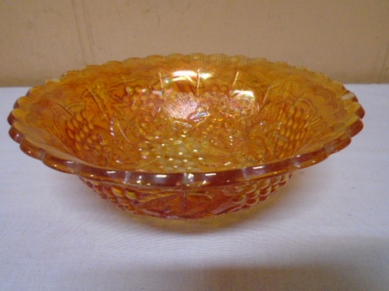 Vintage Imperial Marigold Carnival Grape Pattern Bowl