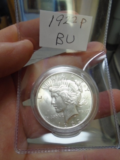 1922 P Mint Silver Peace Dollar