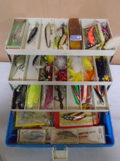Adventurer 3 Tier Tacklebox Filled w/Lures and Tackle