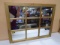 Wood Framed Window Style Wall Mirror