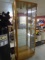 Beautiful Solid Oak Glass Front and Sides Lighted Curio Cabinet