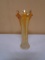Vintage Fenton Fine Rib Marigold Swung Glass Vase