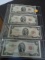 4 Pc. Group of 1953 Two Dollar Red Seal Notes