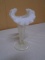 Vintage Moonstone Opalescent Ruffled Slender Vase