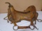 15in Hand Tooled Leather Saddle w/ Brass Horn