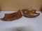 Vintage California Pottery Wood Grain Ashtray & Nut Dish