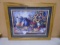 Beautiful Oak Framed Garden Bench Print