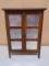 Vintage Small Wooden Punch Tin Front Cabinet