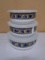 3pc Set of Porcelain Over Steel Bowls w/ Lids