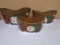 3pc Set of Metal Snowman painted Tubs