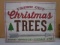 Wooden Galvinized Metal Arrow Christmas Trees Sign