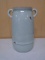 Vintage Look Glazed Pottery Double Handled Vase