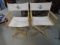 2 Matching Like New Austrailian Gold Folding Directors Style Chairs