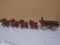 Vintage Cast Iron 8 Horse Budweiser Beer Wagon w/ 2 Men-Dog-Wood Kegs