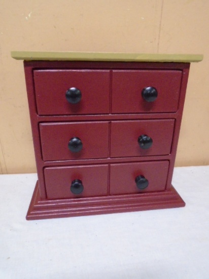Vintage Painted 3 Drawer Wooden Chest