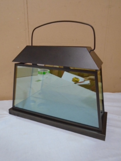 Metal & Glass 5 Tea Light Candle Lantern