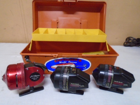 Tackle Box w/ 3 Closed Face Reels